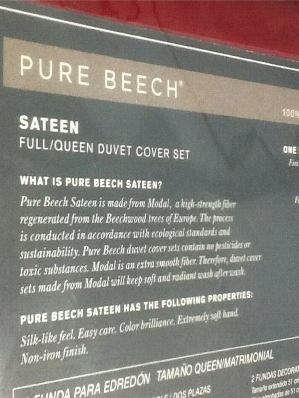 Pure Beech please note